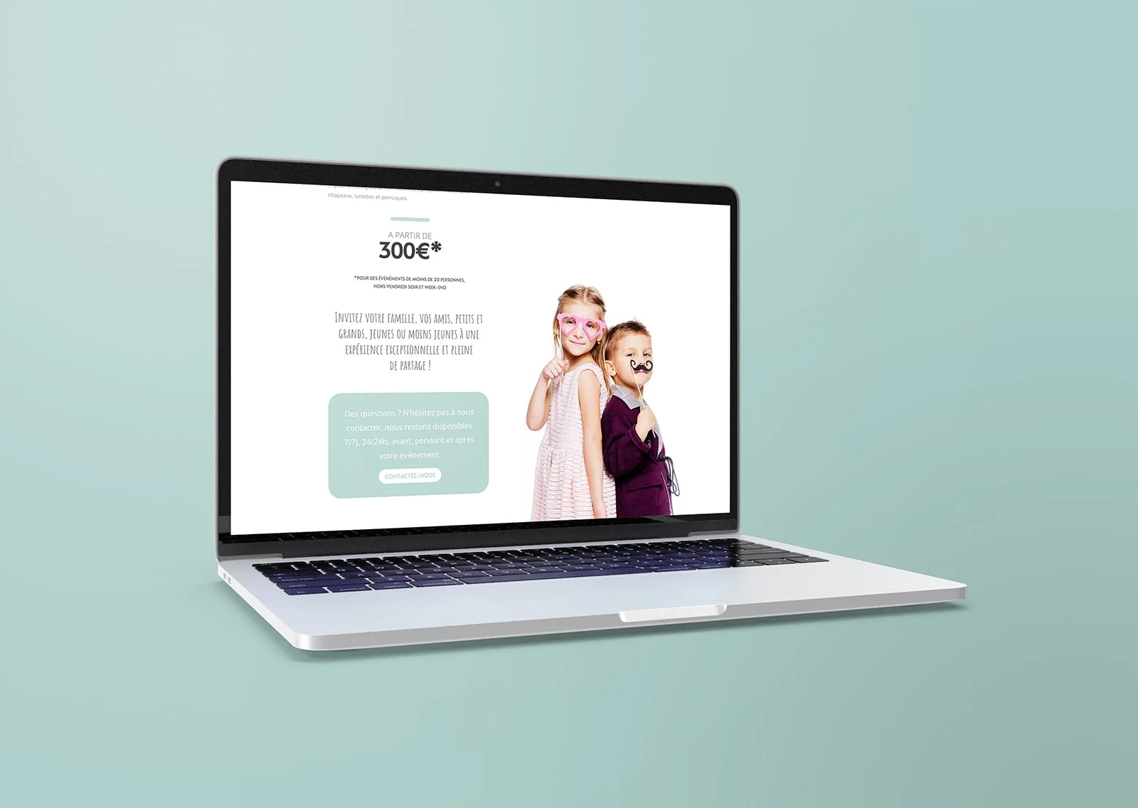 Site web Page prestations