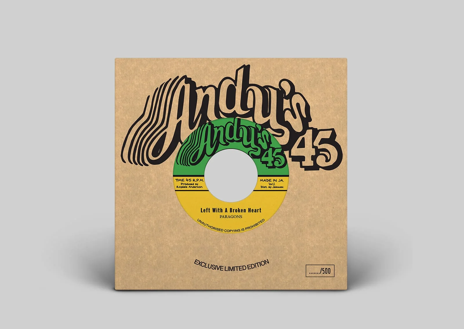 Pochette single Jamwax Records 7 pouces