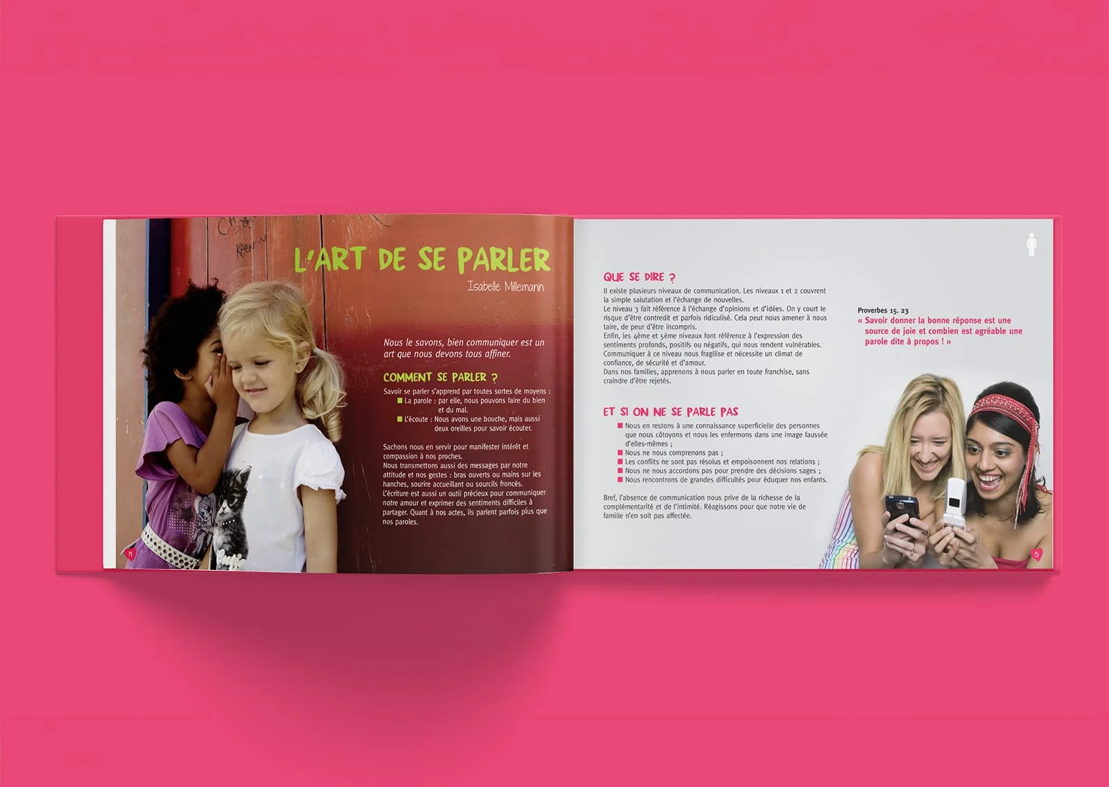 Double page interieure livre Vivre en Famille