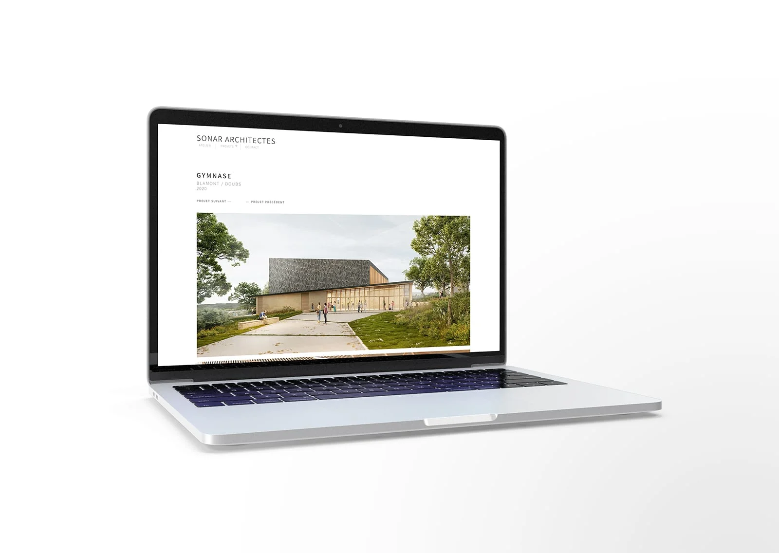 Site Sonar Architectes – Page projet – Creation site vitrine architecture Mulhouse