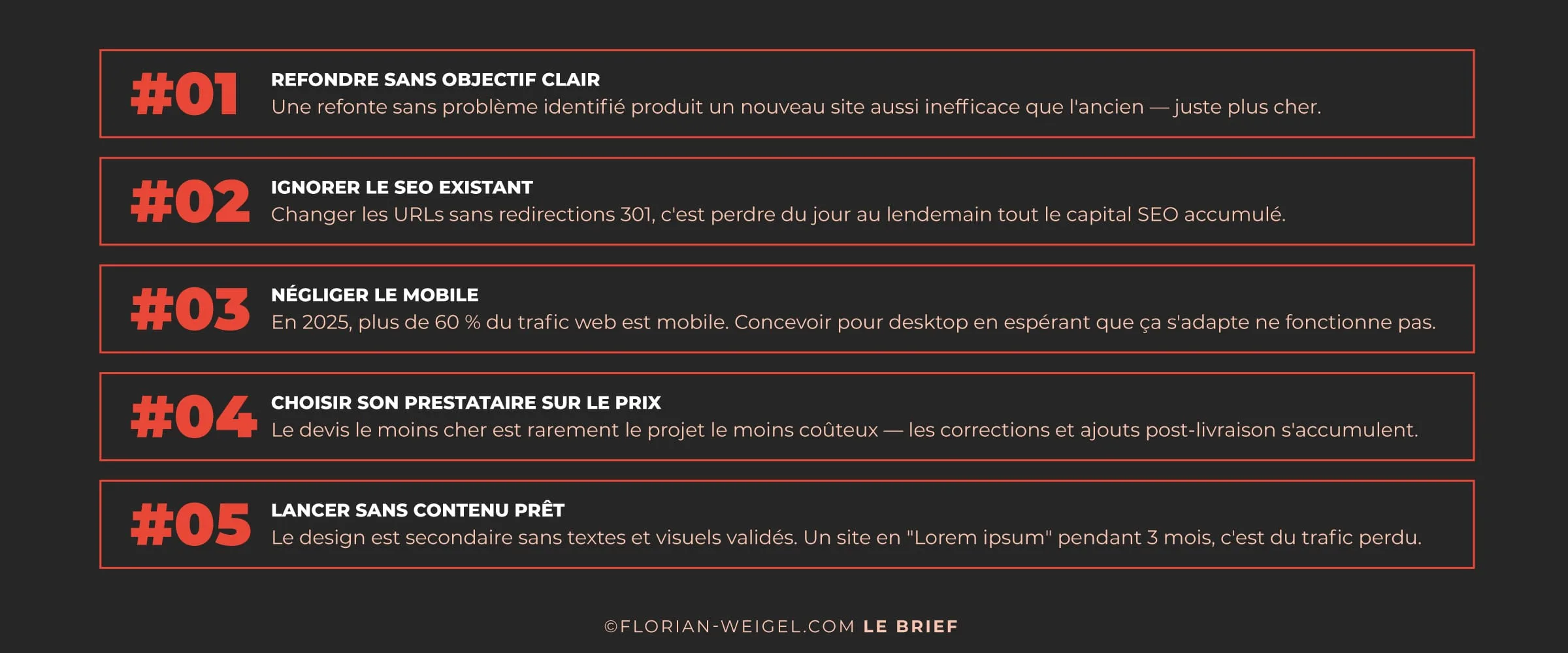 Les 5 erreurs à éviter lors d'une refonte de site web